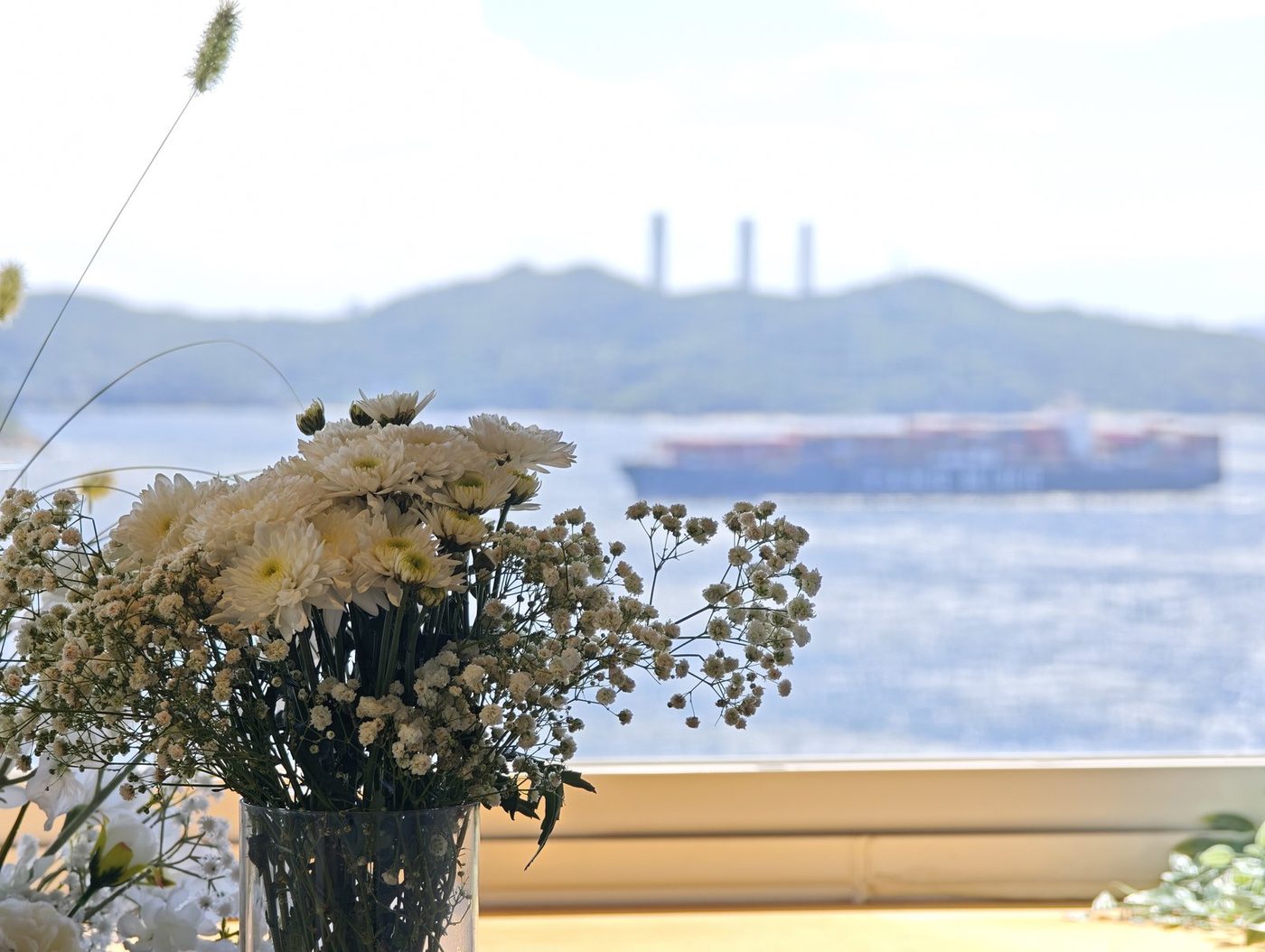 花藝與海景