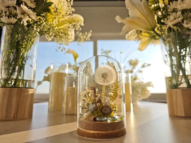 Dandelion glass keepsake